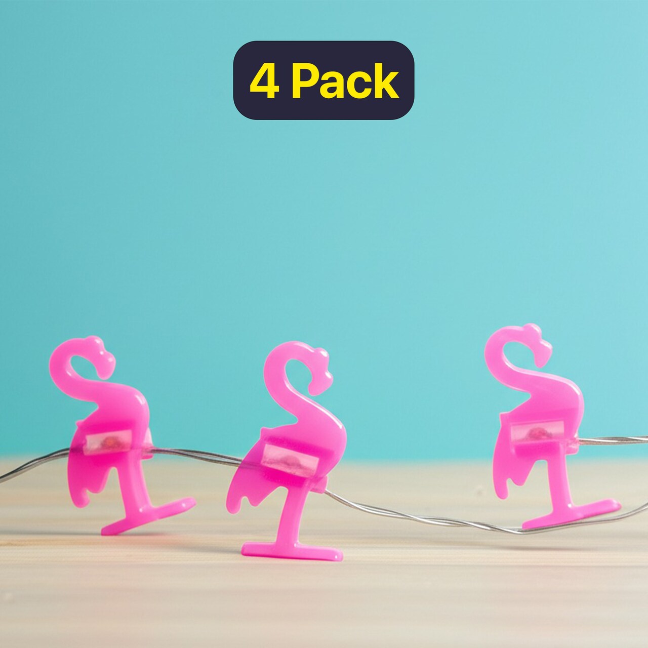 Tropical Vibes with 20 LED Pink Flamingo Lights – Battery Powered